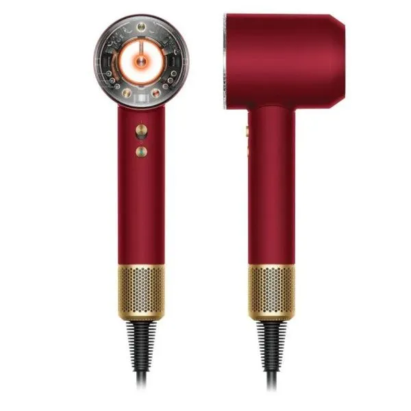 Фен Dyson HD16 Supersonic Nural Hair Dryer Straight+Wavy Gift Edition Red Velvet/Gold